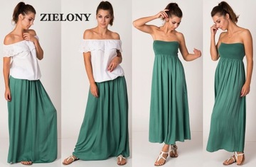 Dámska dlhá sukňa-šaty 2v1 zelená