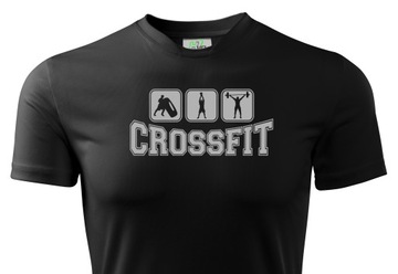 AKTYWNA KOSZULKA SZYBKOSCHNĄCA SIŁOWNIA CROSSFIT