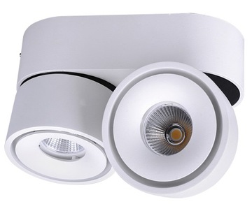 Spot Reflektor LED Podwójna Ściemnialne 2x9W Biała