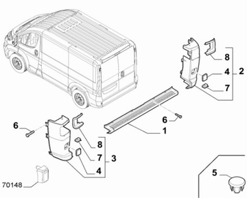 FIAT DUCATO III УГОЛ БАМПЕРА ЗАДНИЙ БАМПЕР ЛЕВЫЙ