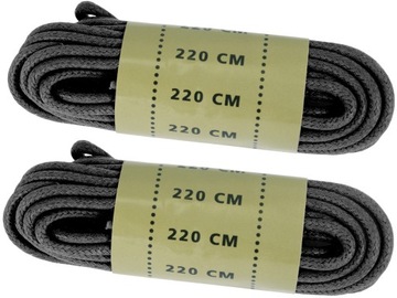 Sznurowadła sznurówki wojskowe Mil-Tec woskowane 220 cm Czarne 2 pary 4szt