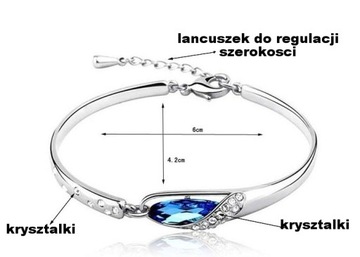 Komplet biżuterii SWAROVSKI Kryształowa Łza KOLORY