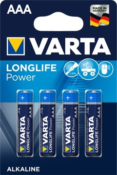 LR03 4 шт. Батарейки Varta Longlife Power AAA