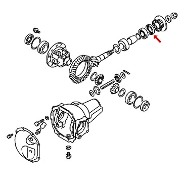 SIMER. MOSTU MITSUBISHI L200 06- / PAJER Uszczelniacz przedniego mostu