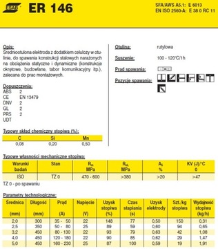 Рутиловые электроды ESAB ER 146 fi 4,0 x 450 1,0 кг