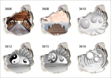 3D наклейки на стену Дыра в стене 75