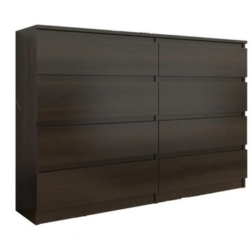 Nowoczesna KOMODA 120CM SZAFKA 8 SZUFLAD Wenge PL