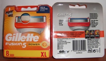 Набор из 8 новых ножей Gillette Fusion 5 Power, импортированных из Великобритании