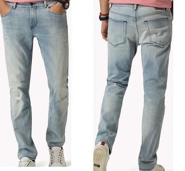 TOMMY HILFIGER jeans BLEECKER przetarcia - 30_34