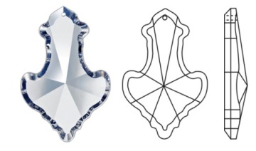 Французский кулон Crystal 63 -миллиметровый барокко