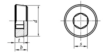 Резьбовая заглушка с шестигранной головкой М22х1,5 DIN906