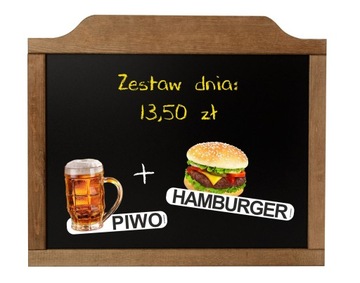 NAKLEJKA MENU NA POTYKACZ TABLICĘ DO RESTAURACJI