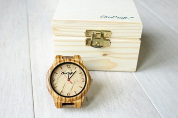 Drewniany zegarek EkoCraft NIGHTINGALE elegancki