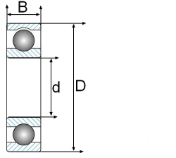 Łożysko kulkowe 6001 ZZ 12x28x8mm