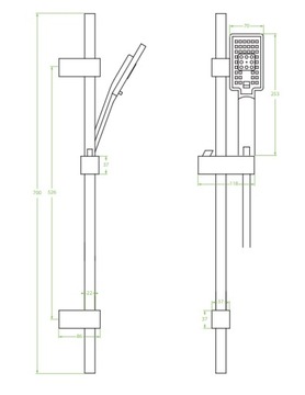 KVADRATO RAIL/CUBIC NLQ 01AD ДУШЕВОЙ НАБОР