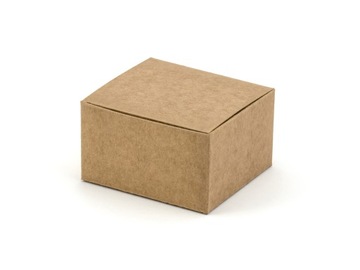 KRAFTOWE szare pudełeczka pudełka na małe upominki podziękowanie 10 sztuk