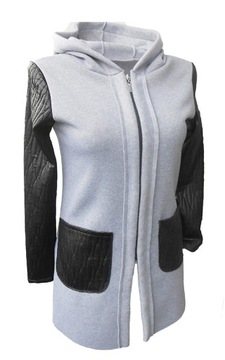 DRESOWA KURTKA BLUZA SKÓRA KAPTUR Roz. 44