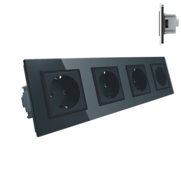 LIVOLO SZKLANE GNIAZDO WTYKOWE 4 x 230V 16A C