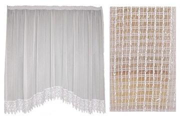 FIRANA Z GIPIURA FIRANKI SIATKA SREBRNA 300x160wys