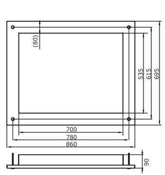 комплект UNIFLAM 700 SELENIC ECO INSERT + INOX FRAME