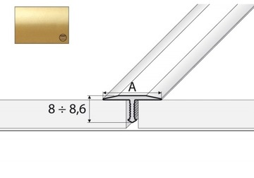 A55 Profil fugowy 18mm ZŁOTO 100cm