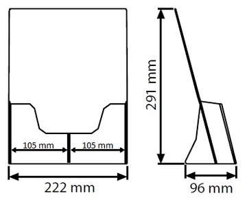 Подставка для листовок 2xDL (1/3 А4)