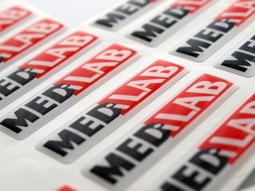 NAKLEJKA 3D WYPUKŁA żelowa RÓŻNE ROZMIARY z Nadrukiem TWOJE LOGO 200 sztuk