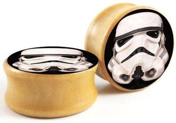 DREWNIANY TUNEL PLUG 10mm Star Wars Stormtrooper