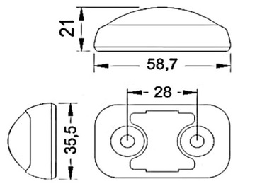 Светодиодная лампа 4 SMD 2835 холодный белый контур 12в 24в