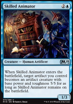 Skilled Animator - zmienia artefakt w stwora 5/5 @