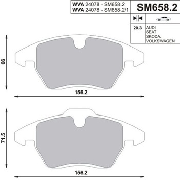 ПЕРЕДНИЕ КОЛОДКИ VW PASSAT B6 GOLF 5 V OCTAVIA 2 ALTEA