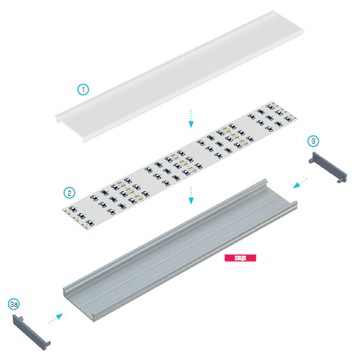 Profil aluminiowy LUMINES typ SOLIS anodowany 2m