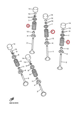 ПРУЖИНА ВПУСКНОГО КЛАПАНА YAMAHA YFZ 450 R 09-19