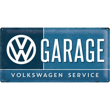 Вывеска VOLKSWAGEN GARAGE VW в подарок 25X50см