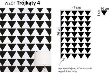 МНОГОРАЗОВОЙ ШАБЛОН РАСКРАСКИ, ТРЕУГОЛЬНЫЕ ОБОИ 3