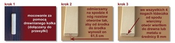 PŁOZY bieguny do ŁÓŻECZKA kołyska BUJAK 60 brązowe