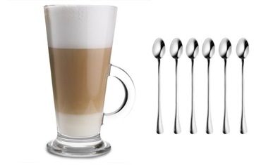 SZKLANKI DO KAWY LATTE 6 SZT. 290 ML ARCOROC + ŁYŻ