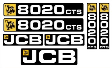 JCB 8020 CTS НАКЛЕЙКИ + пиктограммы — РУЧКА ТРУБКИ