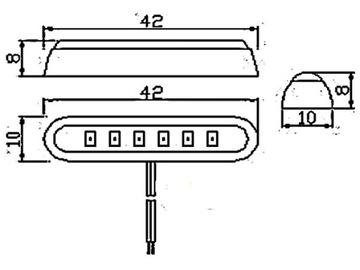 Светодиодные лампы габаритных фонарей 6 SMD LED TIR 12В 24В!