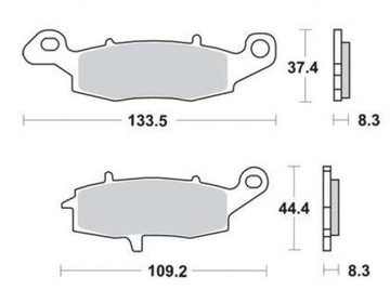 KLOCKI HAMULCOWE PRZÓD SUZUKI GSF 600 BANDIT 00-