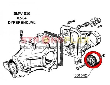 ВТУЛКА РЫЧАГА БАЛКИ ДИФФЕРА BMW 3 E30 ПОЛИУРЕТАН