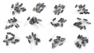 ZESTAW kondensatorów elektrolitycznych 120szt(1022