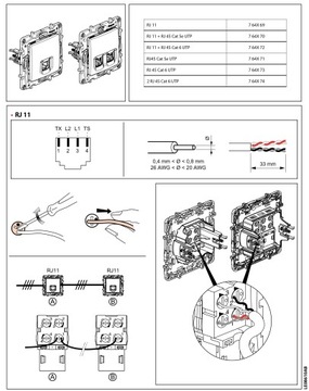 NILOE Legrand Телефонная розетка RJ11 764569