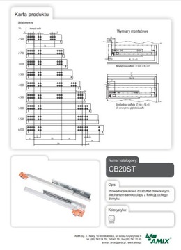 НАПРАВЛЯЮЩИЕ ДЛЯ ДЕРЕВЯННЫХ ЯЩИКОВ L-300 AMIX CB20ST