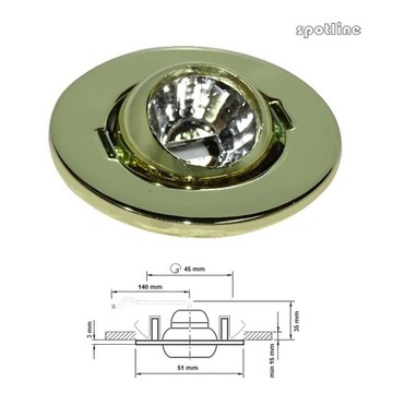 ФИТИНГ SPOTLINE MINI С ПОДВИЖНЫМ ГЛАЗОМ 12 В G4 ЛАТУНЬ