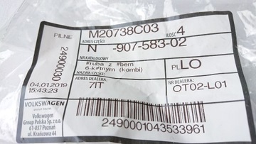 ŠROUB AUDI A6 99-