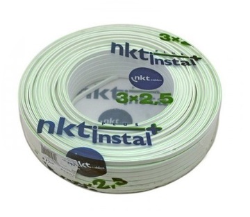 Кабель Плоский монтажный кабель YDYp 3x2,5 NKT 450/750В 1м