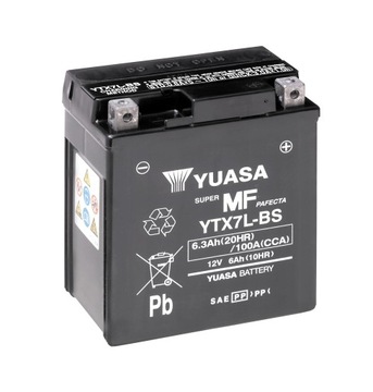 AKUMULATOR MOTOCYKLOWY YUASA YTX7L-BS 12V 6Ah