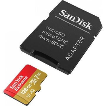 Карта Micro SD SanDisk Extreme V30 U3 128 ГБ, 160 МБ