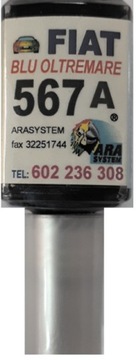 FIAT 567A BLU OLTREMARE LAKIER SAMOCHODOWY ZAPRAWKA DO RYS 10 ML ARASYSTEM